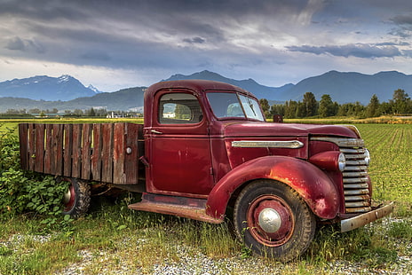 oxidado, camión, viejo, Fondo de pantalla HD HD wallpaper