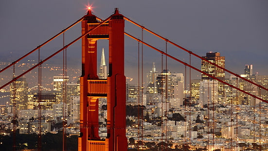 фотография, город, Сан-Франциско, мост Золотые Ворота, городской пейзаж, HD обои HD wallpaper