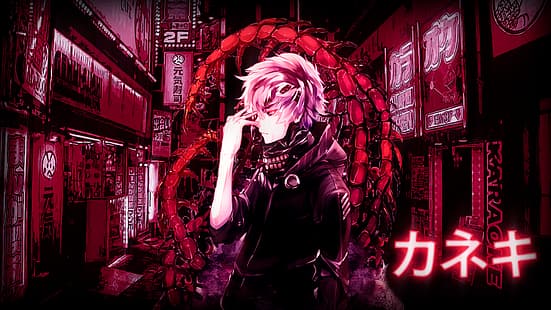 Kaneki Ken, Tokyo Ghoul, ragazzi anime, Sfondo HD HD wallpaper