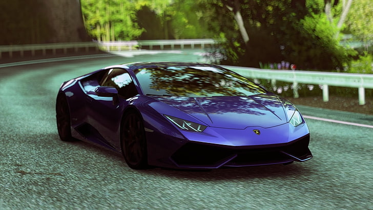 coche, Driveclub, carreras, Lamborghini Huracan LP 610-4, violeta, Fondo de pantalla HD