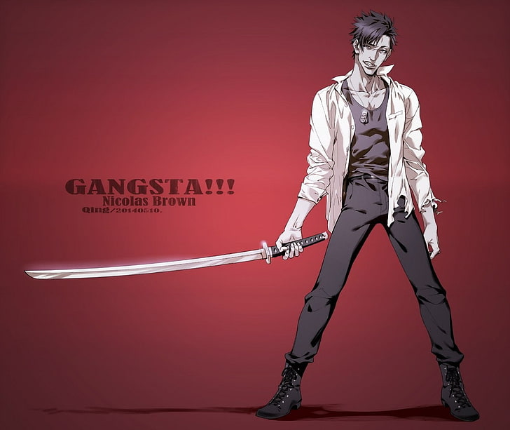 sword, manga, Gangsta, Nicolas Brown, HD wallpaper