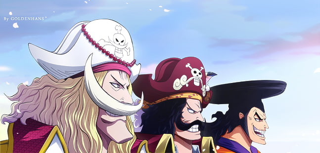 One Piece, Эдвард Ньюгейт, Гол Д. Роджер, Козуки Оден, HD обои HD wallpaper