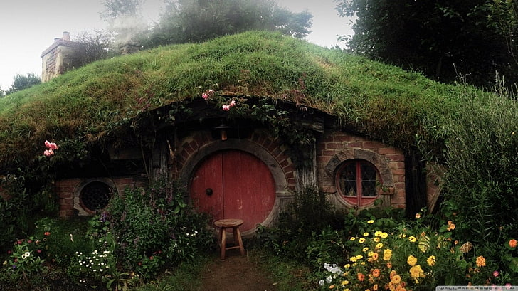 Betonhaus, Der Herr der Ringe, Der Hobbit: Eine unerwartete Reise, Das Auenland, HD-Hintergrundbild