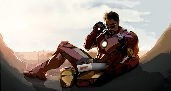 Homem de Ferro Marvel, Robert Downey Jr, homem de ferro, arte dos fãs, tony stark, HD papel de parede HD wallpaper