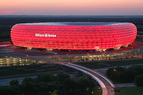 Allianz Arena, Almanya, Münih, stadyum, Allianz Arena, HD masaüstü duvar kağıdı HD wallpaper