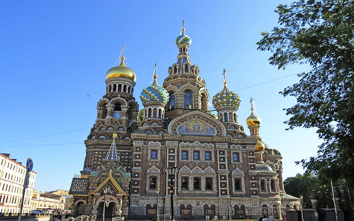 Църквата на Спасителя на пролята кръв, Санкт Петербург, Русия, HD тапет