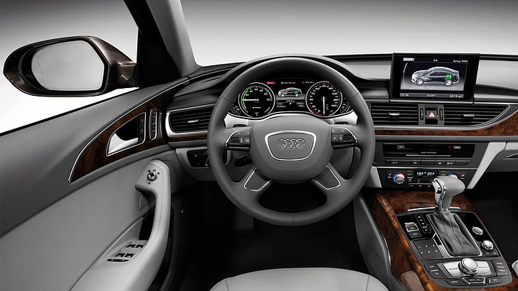 Audi A6, кола, интериор на превозно средство, интериор на автомобил, HD тапет