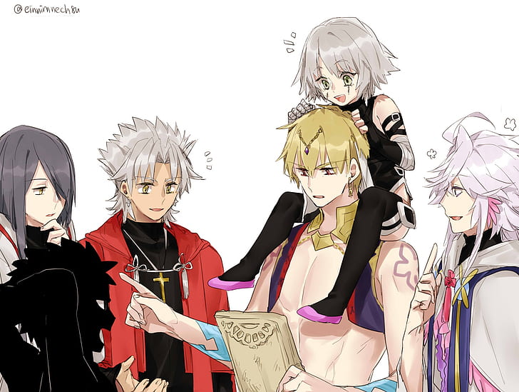 Fate Series, Fate / Grand Order, Amakusa Shirou, Angra Mainyu (Fate Series), Assassin of Black (Fate / Apocrypha), Avenger (Fate / Grand Order), Caster (Fate / Grand Order), Gilgamesh (Fate Series), Jack the Ripper (Fate / Apocrypha), Merlin (Fate Series), Paracelsus von Hohenheim, Ruler (Fate / Grand Order), Shirou Kotomine, Shirou Tokisada Amakusa, วอลล์เปเปอร์ HD