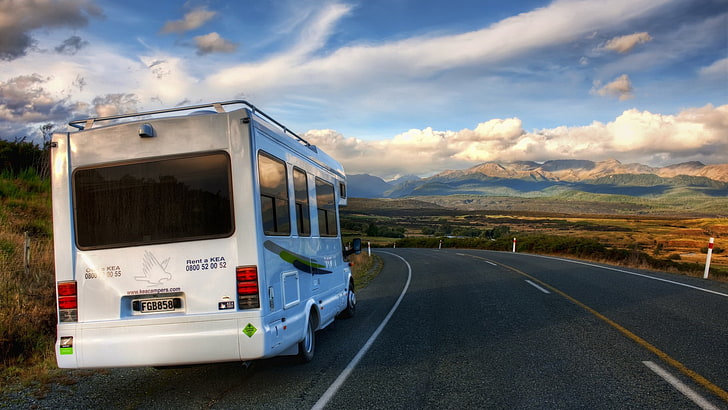 road, landscape, nature, New Zealand, HD wallpaper