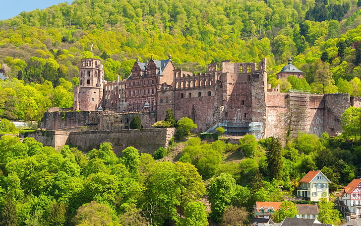 Châteaux, Château d'Heidelberg, Fond d'écran HD