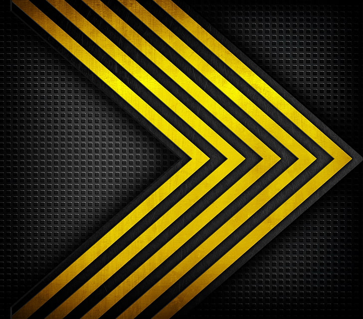 yellow and black arrow wallpaper, abstract, texture, background, grunge, HD wallpaper