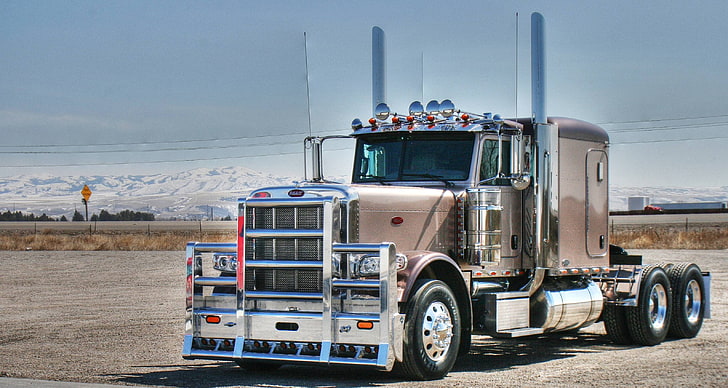 besar, rig, semi, traktor, trailer, transportasi, transportasi, truk, kendaraan, Wallpaper HD