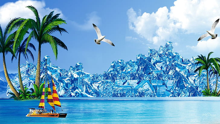 Icy Cool Beach HD wallpapers free download | Wallpaperbetter