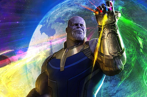 Papel de parede de Thanos, Filme, Vingadores: Guerra Infinita, Manopla do Infinito, Josh Brolin, Thanos, HD papel de parede HD wallpaper