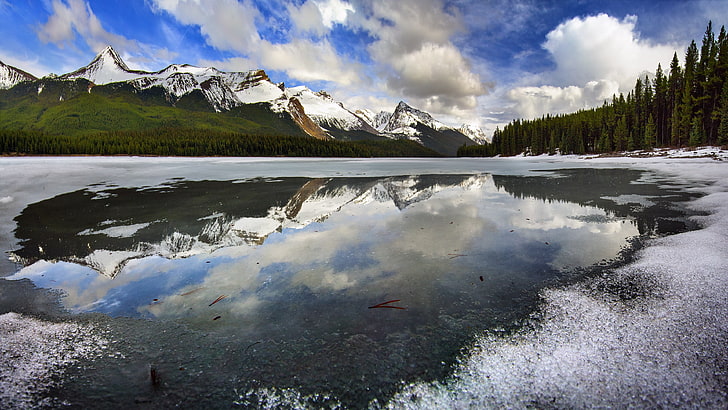 lac de montagne glacée piscine hd, Fond d'écran HD