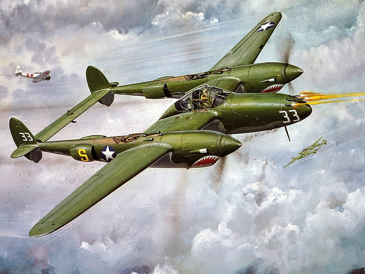 Lockheed P 38 молнии, HD обои