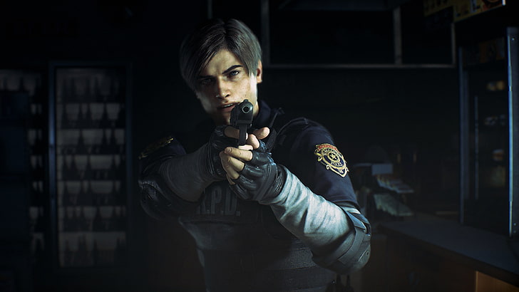 Resident Evil 2, gry wideo, Claire Redfield, Leon Kennedy, Capcom, Racoon City, Resident Evil, Tapety HD