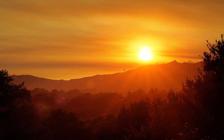 เทือกเขาทิวทัศน์พระอาทิตย์ตก, วอลล์เปเปอร์ HD