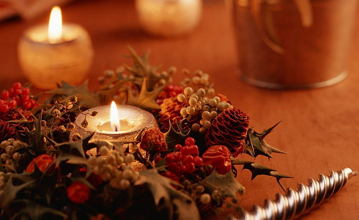 Feiertag, Weihnachten, Kerze, HD-Hintergrundbild