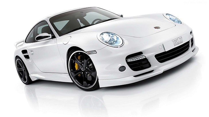 biały Mercedes-Benz samochód, samochód, samochód sportowy, Porsche, białe samochody, Tapety HD