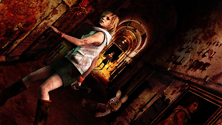 Silent Hill Light Heather Mason HD, kvinna som bär vit väst med kort 3d-karaktär, videospel, ljus, hill, tyst, ljung, murare, HD tapet