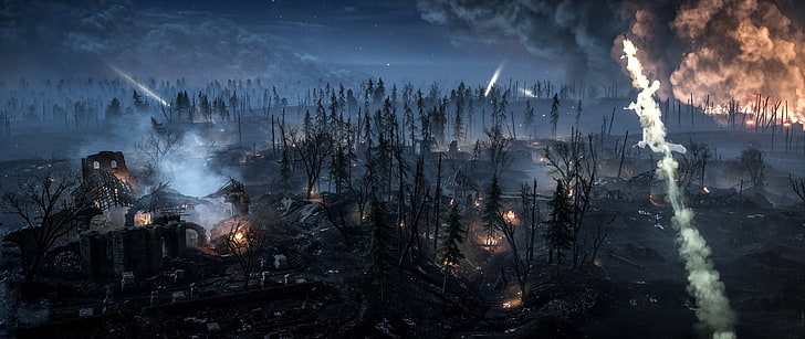 Battlefield, Battlefield 1, Landscape, Night, Warzone, HD tapet
