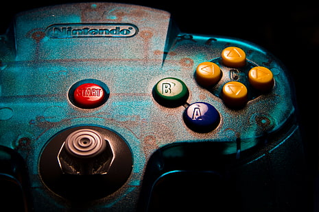 scuro, colorato, Nintendo 64, controller, Sfondo HD HD wallpaper