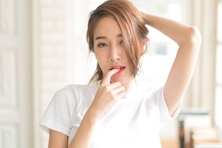Pichana Yoosuk, model, Asian, Thai, Cup-E, brunette, women, HD wallpaper