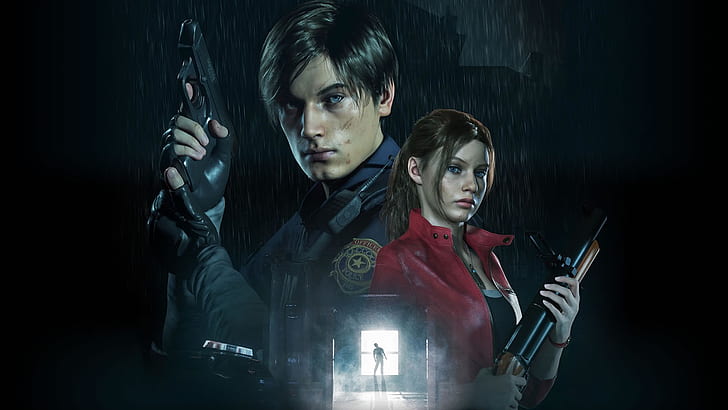 Resident Evil 2, видео игри, Claire Redfield, Leon Kennedy, Capcom, Racoon City, Resident Evil, HD тапет