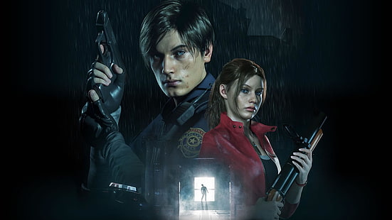 Resident Evil 2, 비디오 게임, Claire Redfield, Leon Kennedy, Capcom, Racoon City, Resident Evil, HD 배경 화면 HD wallpaper