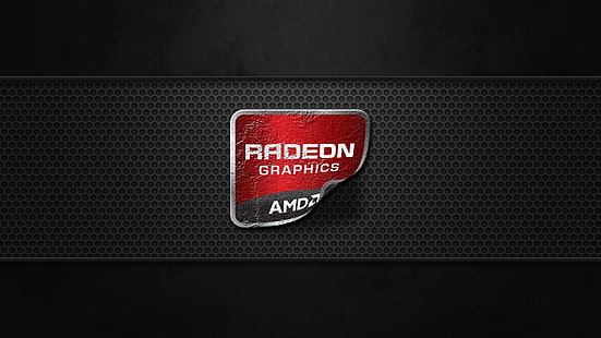 papel tapiz rojo, blanco y negro de Radeon Graphics, AMD, Radeon, Fondo de pantalla HD HD wallpaper