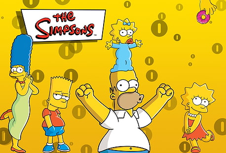 Симпсоны, Мардж Симпсон, Барт Симпсон, Мэгги Симпсон, Гомер Симпсон, Лиза Симпсон, HD обои HD wallpaper