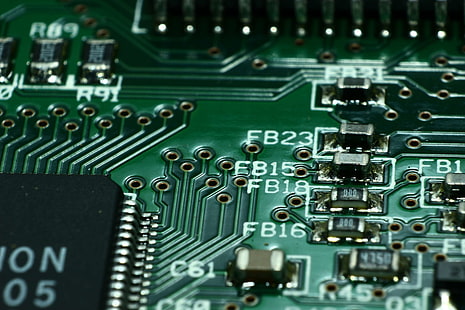 board, capacitors, chip, circuit, circuitry, close, components, computer, connection, cpu, display, electronics, element, macro, macro photography, microchip, microprocessor, motherboard, processor, technology, HD wallpaper HD wallpaper