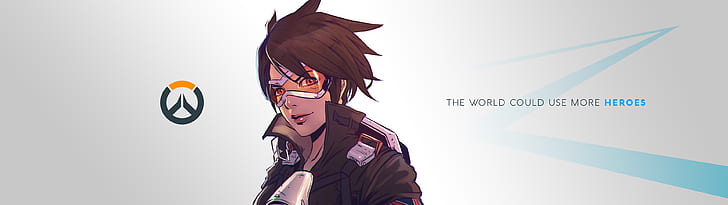 video games, quote, multiple display, Tracer (Overwatch), Overwatch, HD wallpaper