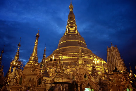 pagode shwedagon, HD papel de parede HD wallpaper