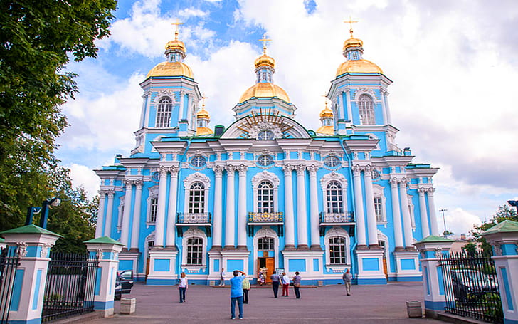 Николаевская церковь моряков Санкт-Петербург Россия 84537, HD обои