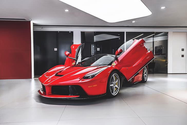 Ferrari, Scuderia, RED, LaFerrari, HD wallpaper