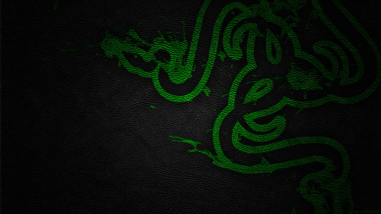 Игровая серия, Зеленый, кожа, логотип, Razer, змея, HD обои HD wallpaper