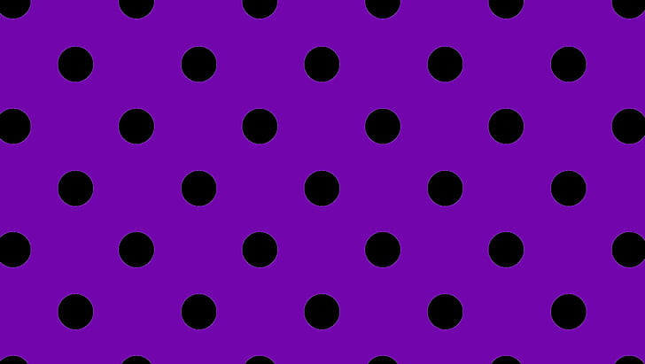 Art, Abstract, Polka Dot, Black Balls, Purple Background, purple and black polka dot surface, art, abstract, polka dot, black balls, purple background, HD wallpaper