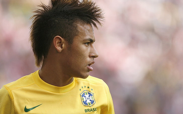 Brazil, striker, Neymar, Santos, HD wallpaper