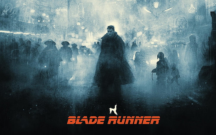 Blade Runner digitale Tapete, Blade Runner, digitale Kunst, Science-Fiction, Filme, Harrison Ford, Kunstwerk, Rick Deckard, HD-Hintergrundbild