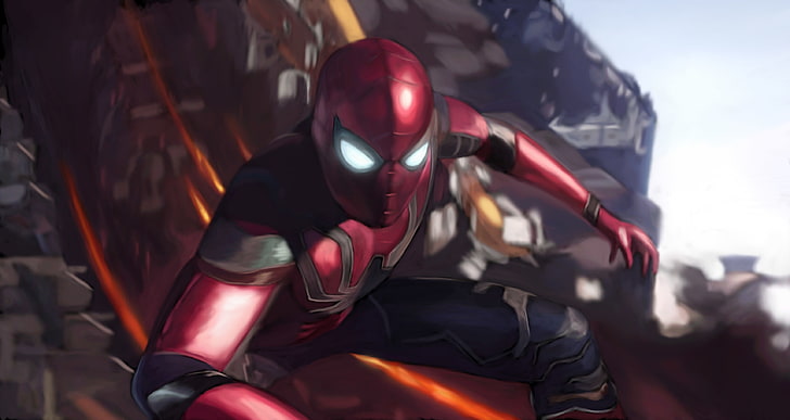Avengers Infinity War 2018'de Örümcek Adam, HD masaüstü duvar kağıdı