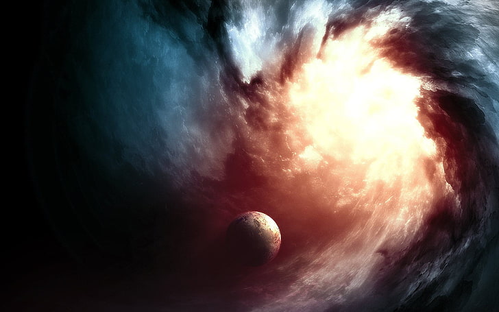 Firey Black Hole, fondo de pantalla de agujero negro, 3D, espacio, cielo,  Fondo de pantalla HD | Wallpaperbetter