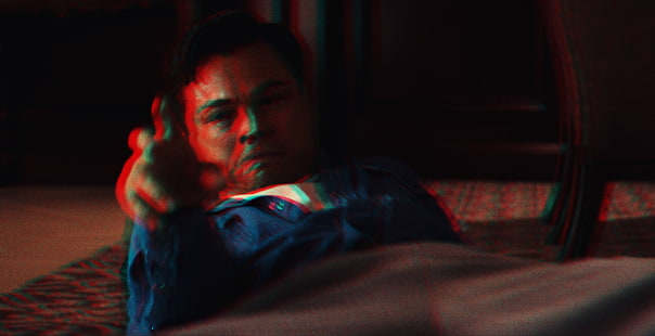 Leonardo DiCaprio, The Wolf of Wall Street, movies, chromatic aberration, HD wallpaper HD wallpaper