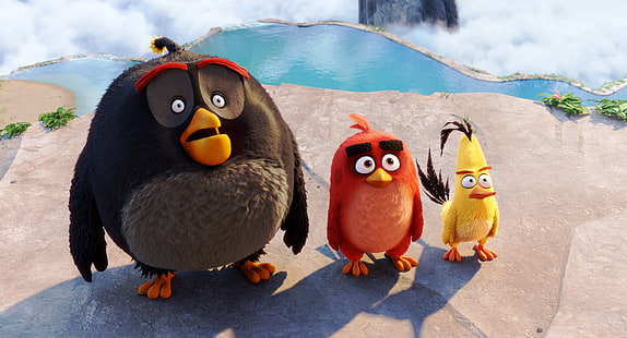 Melhores filmes de animação de 2016, chuck, bomba, vermelho, filme Angry Birds, HD papel de parede HD wallpaper