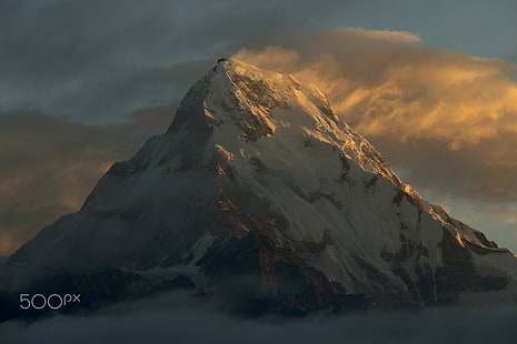 500px, fotografi, landskap, Nepal, berg, solljus, natur, HD tapet HD wallpaper