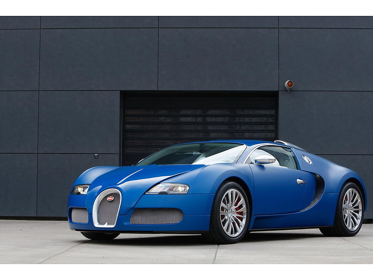 Bugatti 16.4 Veyron Centenaire Edition, 2009 bugatti veyron bleu centenaire exterior, car, HD wallpaper