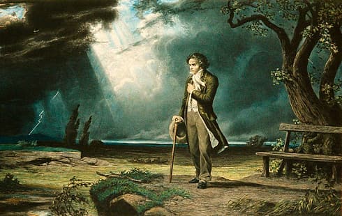 Ludwig van Beethoven, traditionelle Kunst, Malerei, HD-Hintergrundbild HD wallpaper