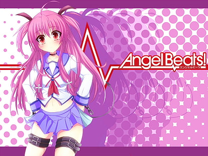 аниме, аниме девушки, Angel Beats !, Yui (Angel Beats!), HD обои HD wallpaper