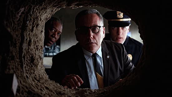 The Shawshank Redemption, film, fotogrammi, Morgan man, Bob Gunton, Clancy Brown, cella di prigione, Sfondo HD HD wallpaper